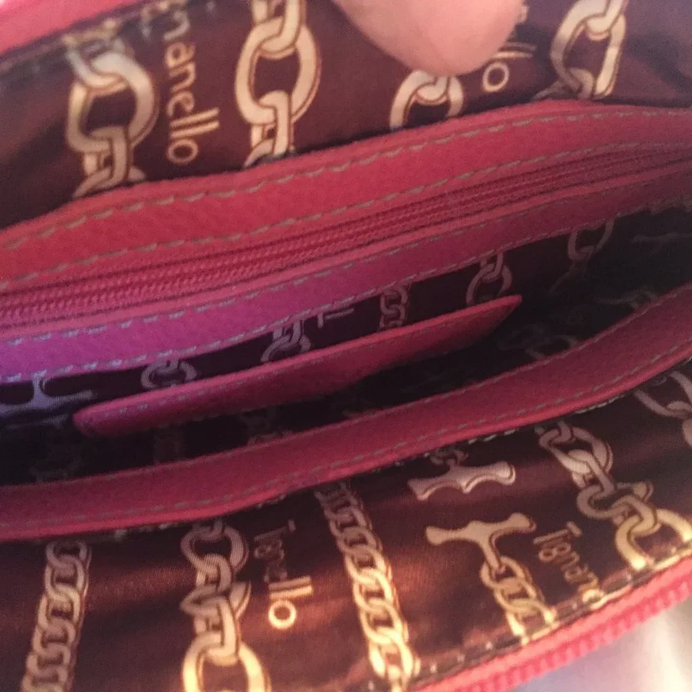 TIGNANELLO Small Dark Pink Leather Crossbody bag
